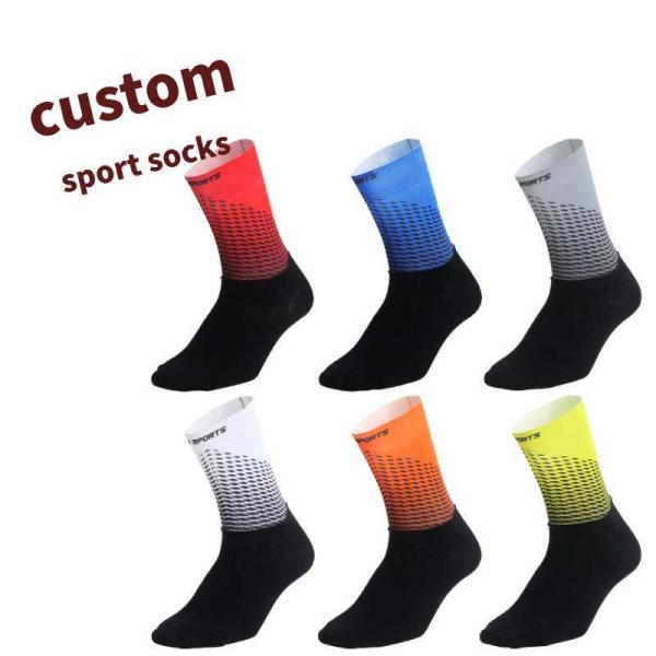 Quality Calcetines deportivos unisex de algodon de ciclismo de futbol, calcetines deportivos de secado rapid for sale