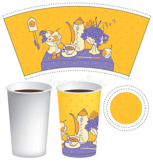 Raw Material Printed And Cutted Paper Cup Sheet For Hot / Cold Drink Cup