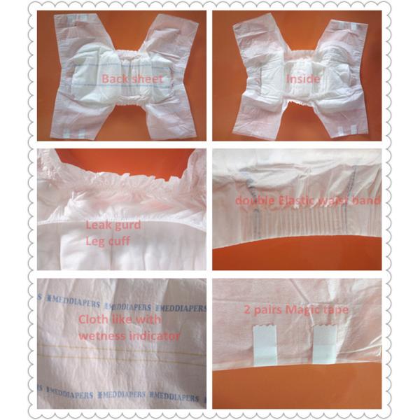 Female Adult Diapers Large Size , Non Woven Adult Disposable Nappies