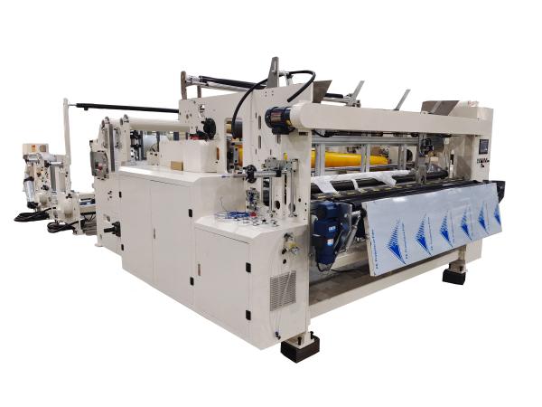 Quality 14kw Toilet Tissue Paper Making Machine With Single Log Saw And Shrink Wrapping Machine for sale
