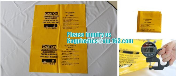 Heavy Duty Construction Plastic Asbestos Bag Waste Bag,Heavy Duty Disposal Polythene bags For Asbestos Removal BAGEASE