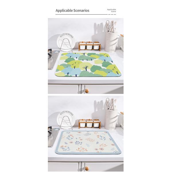 30*40cm/40*50cm Kitchen Drying Mat for Stone Countertops Customizable and Durable