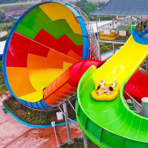 Quality Super Trumpet Water Park Slide with Pool for Adult for sale