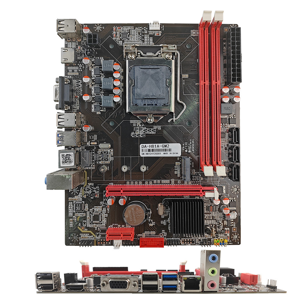 PCWINMAX H81 Motherboard Dual Channel DDR3 M.2 SATA PCIe Slot Support i3 i5 Processor mATX Motherboard