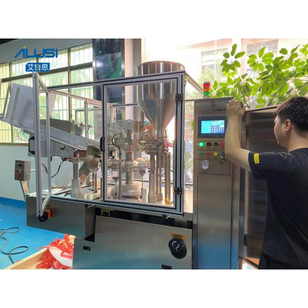 Cosmetic Cream Strip Aluminum Tube Filling Sealing Machine Automatic 380V
