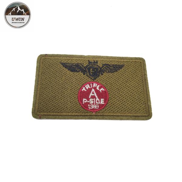 Army Green Custom Woven Patches / Iron On Uniform Patches Customized Logo