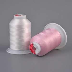 Quality Dyed 150D/2  Polyester White Machine Embroidery Thread with wear-resistant for sale