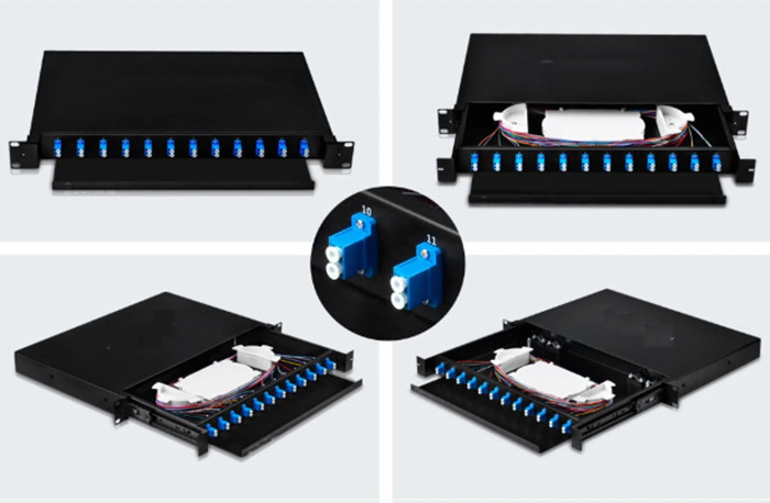 1×16 Rack Mount 1U SC/APC Fiber Optic PLC Splitter