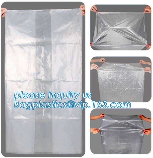 Customized Square Bottom or Side Guesst Plastic Protective Pallet Covers, 4 Mil Dust proof Clear Pallet Covers, BAGPLAST