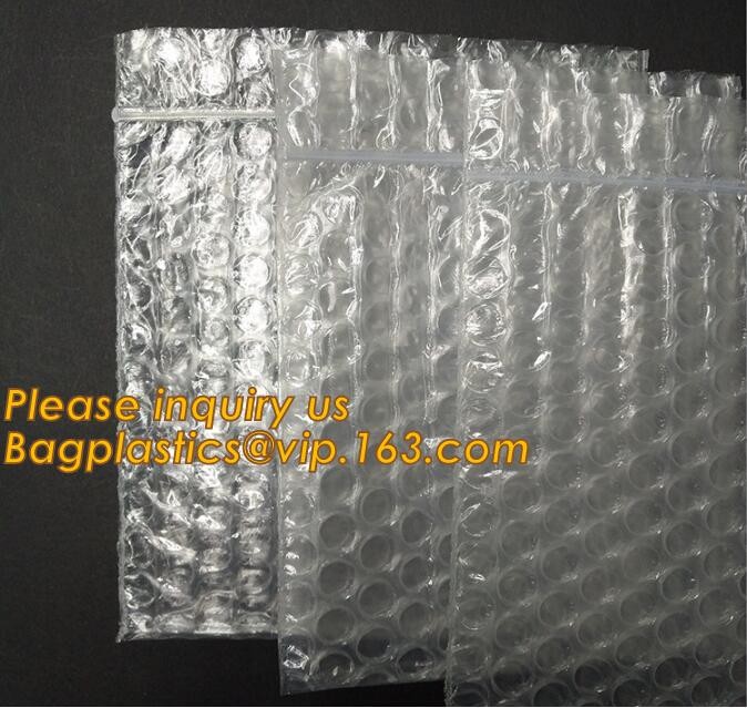 Cosmetic Slider Zip lockk Bubble Bags Bubble Slide Pouch,Zip lockk esd bubble bag bubble packaging wrap cosmetic pouch slide