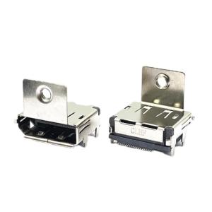 China Mini Solder LCP Displayport DP Socket Connector 20Pin With Screw Hole 12.78mm wholesale
