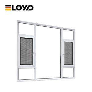 Apartment Hotel Double Glazed Tempered Glass Casement Windows With Screen Replacement