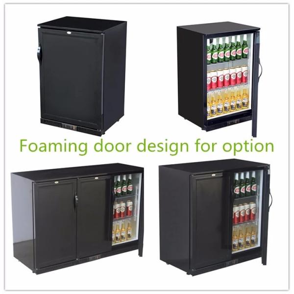 Black 128L Commercial Bar Refrigerator , Single Foaming Door Back Bar Fridge