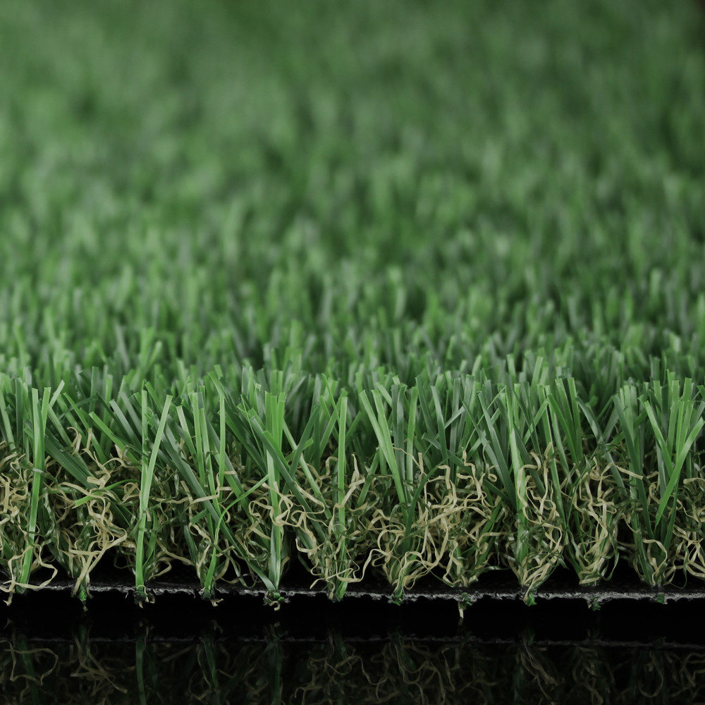 Fire Risistant Fake Green Grass 30mm Anti Ultraviolet Permeable Water
