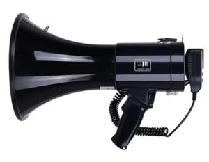 50W Battery Powered Megaphone Speaker Weather Protection With Mic 20KHz