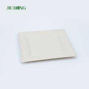 Matt Lamination Sugarcane Food Container White Paper Dinner Plates Jiurong