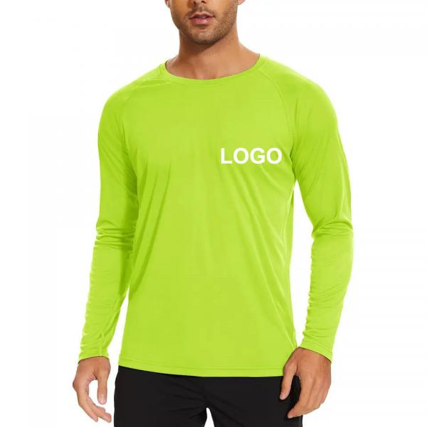 Quality Custom Round Neck Men T-Shirts 100% Cotton Long Sleeve T-Shirt Sublimation Blanks for sale