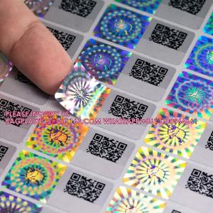 China Security Labels QR Code Anti Counterfeiting Sticker 3D Self-Adhesive VOID Holographic Label wholesale