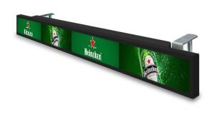 Shelf Edge Stretched Bar Lcd Android 27.6 Advertising Digital Signage 500 Nits