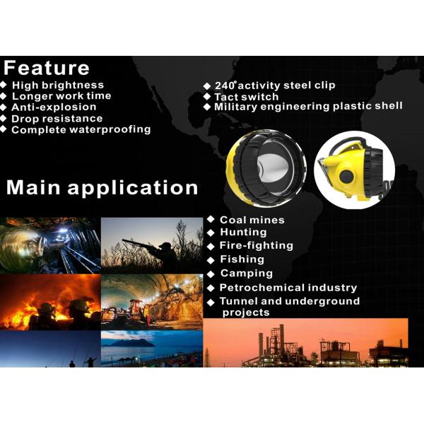 Rechargeable Battery Cree 25000lux Mining Cap Lamp