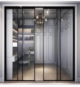 China Toughened Glass Push Pull Sliding Door Partition Soundproof on sale