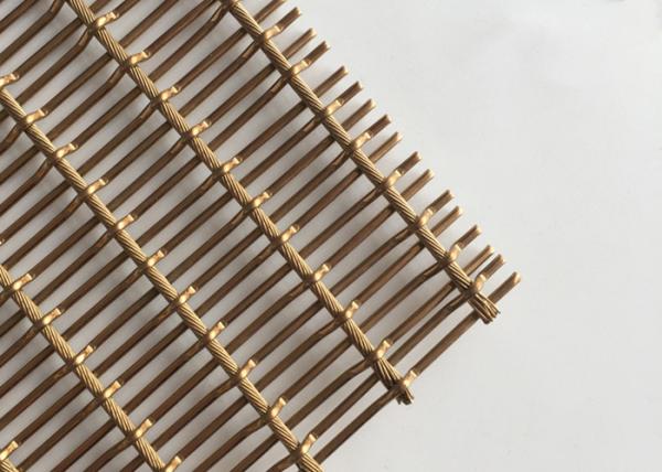 Quality Bronze Color Flexible Metal Mesh Fabric PVD Coating For Wall Coverings for sale