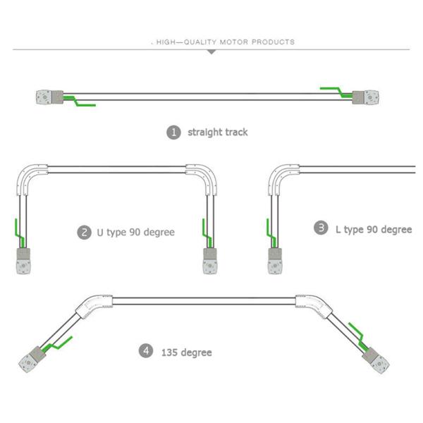433mhz Ripple Fold Curtain Track Ceiling Mount