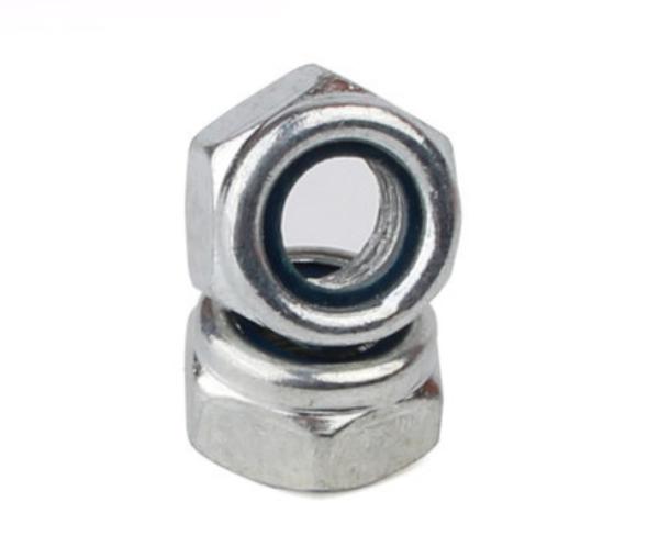 Quality Fine Pitch DIN 985 Hexagon Nylon Insert Lock Nuts ZINC PLATED for sale