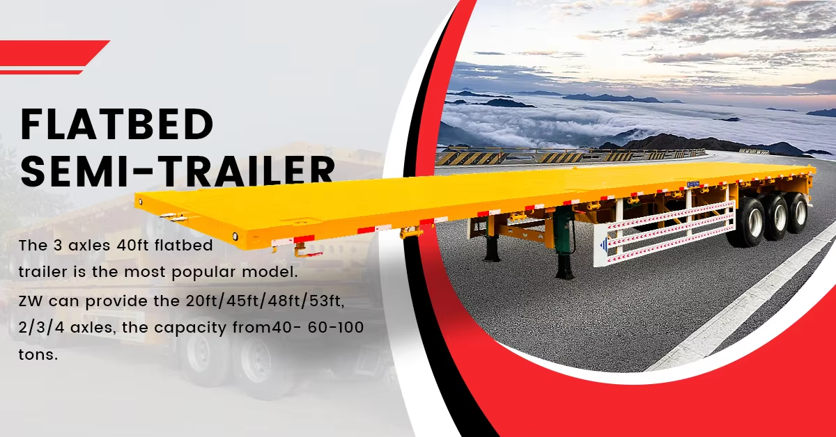 4axles 3axles 20ft 40ft Flatbed Container Chassis Semi Trailer With Container Locks For Sale