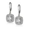 Buy cheap Customized 925 Sterling Silver Jewelry Earrings Round Cubic Zirconia Hoop from wholesalers