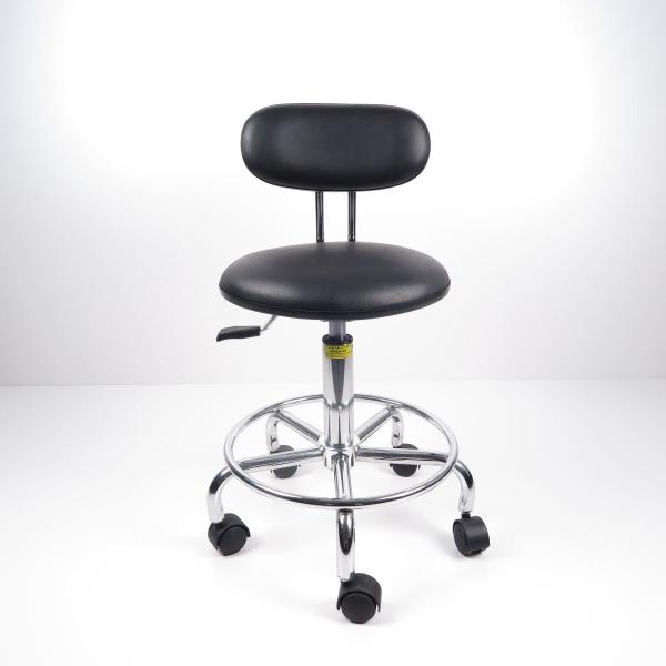 Quality Upholstered Backrest Ergonomic Lab Chairs Anti Static With Fixed Foot Ring for sale