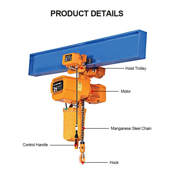 Light Duty 7.2m/Min 10 Ton Pulley Sparking Chain Hoist
