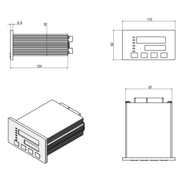 IP65 Class Aluminium Alloy Industrial Control Instruments