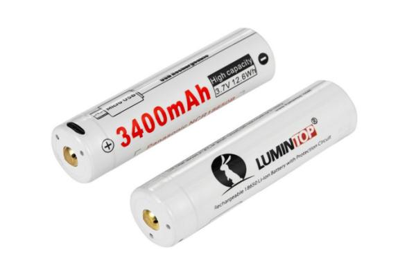 Quality Micro USB Rechargeable Flashlight Batteries 3.7V 3400mAh High Capacity for sale