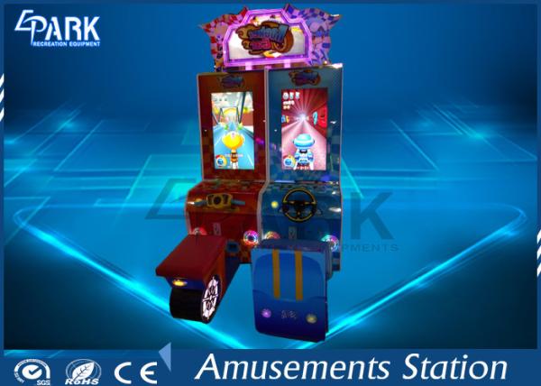 Quality Attractive Cartoon Design Racing Game Machine With Metal firm structure for sale