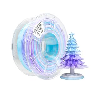 China Silk Gradient PLA+ 3D Printer Filament 1.75mm, Gradient White Purple Blue 1kg Spool Tri Color 3D Printing Filament wholesale