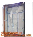 Waterproof PE Plastic Drawstring Dumpster Container Liners for waste disposal