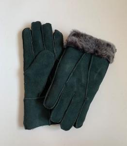 China Outdoor Mens Sheepskin Gloves Mittens Brown green wholesale