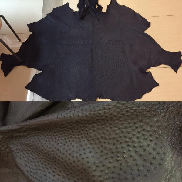 Casual Style Authentic Real True Ostrich Skin Men's Large Blue Travel Backpack Genuine Leather Male Top-handle Bag Pack