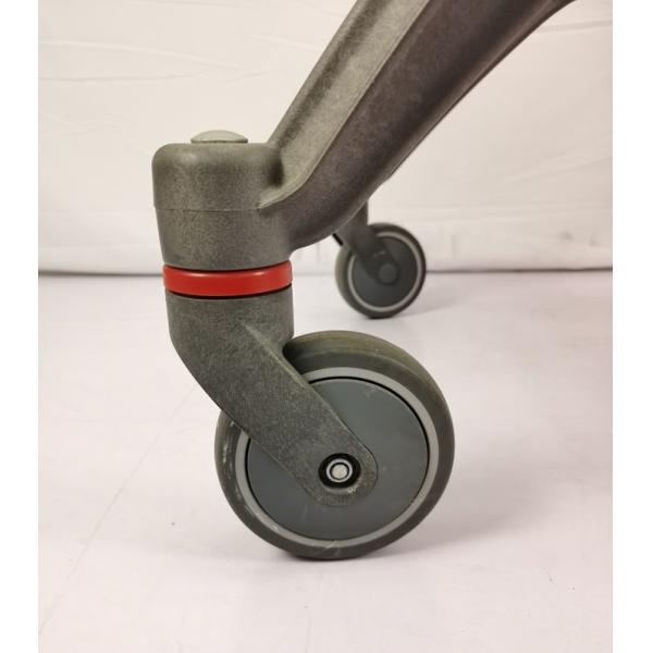 Red All Plastic Shopping Trolley Lightweight Supermarket Grocery Store Shopping Cart 220L