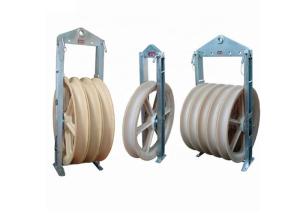 China Nylon Sheave Lifting Cable Pulling Pulley Large Diameter Conductor Stringing Blocks on sale