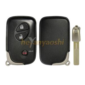 China Lexus 3 Buttons Smart Key Shell with Emergency Key Insert wholesale