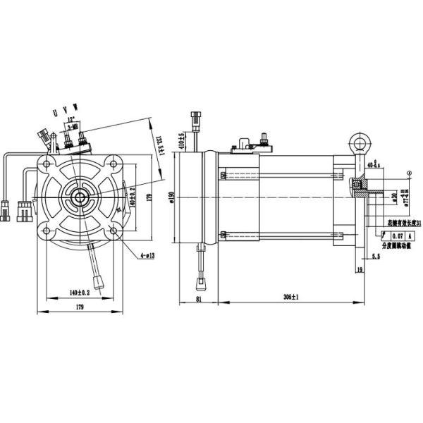 Superior operational efficiency 7.5kW AC motor for Orchard crawler