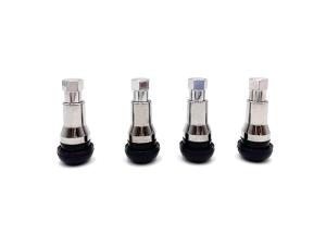 China TR413C TR413AC Snap In Tire Valve Stem With Chrome Sleeve EPDM And Aluminum wholesale