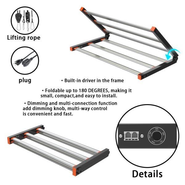 Full Spectrum 1000w Commercial LED Grow Lights Dimmable Grow Bar Light