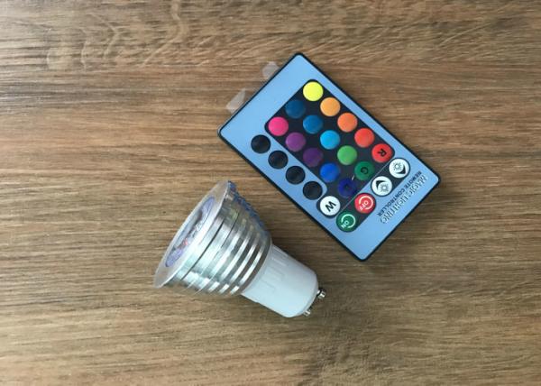 Quality 3W GU10 High Brightness Colorful RGB LED Spotlight Bulbs DMX AC 220V for sale