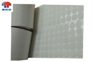 Circle Hook And Loop Coins Roll , Printing glued Removable Adhesive Dots 5/8