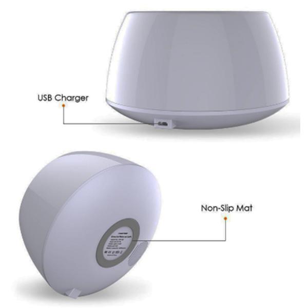 Sleep Aid LED Night Lamp With Sunrise Simulation Touch Light Alarm Clock