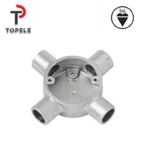 Four Way Terminal Circular Junction Box Malleable BS4568 BS31