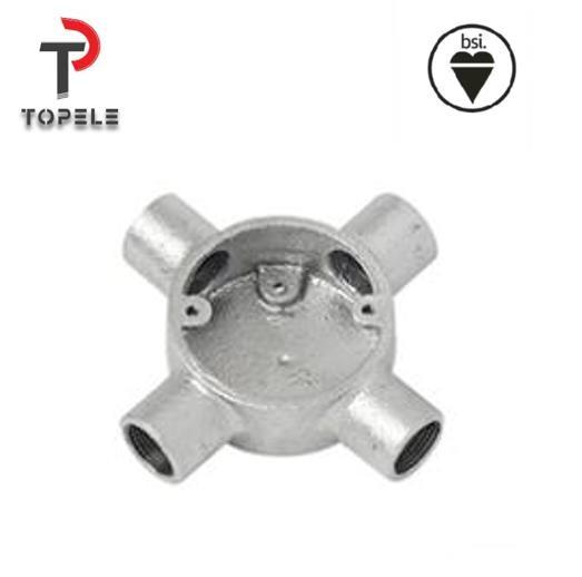 Quality Four Way Terminal Circular Junction Box Malleable BS4568 BS31 for sale